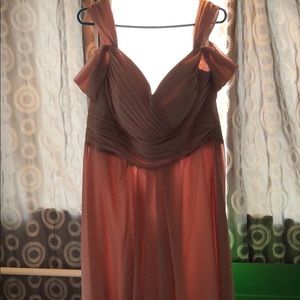 Blush colored bridesmaid dress